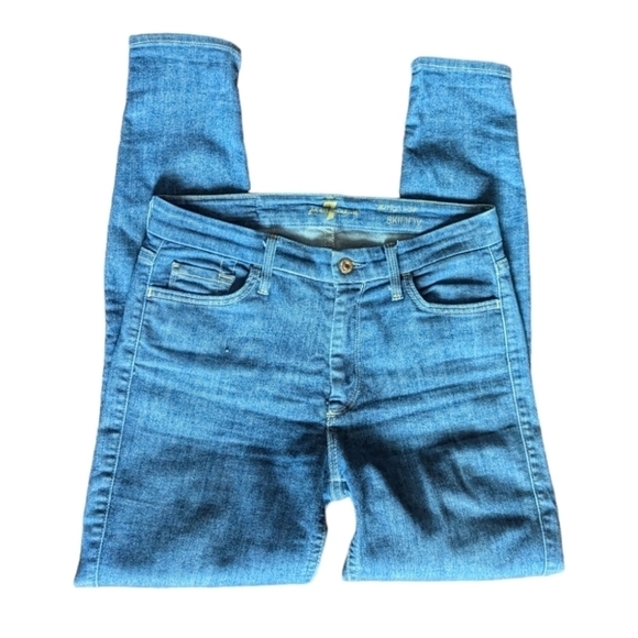 7 For All Mankind Sexy Classic skinny blue denim ankle jeans W27 L27.5 - Picture 3 of 10